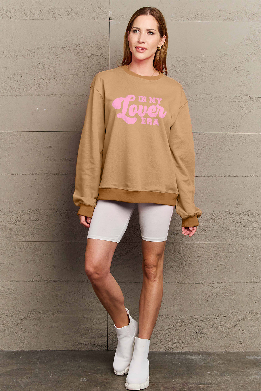 Simply Love Full Size IN MY LOVER ERA Round Neck Sweatshirt