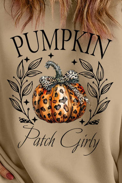 Pumpkin Graphic Long Sleeve Sweatshirt