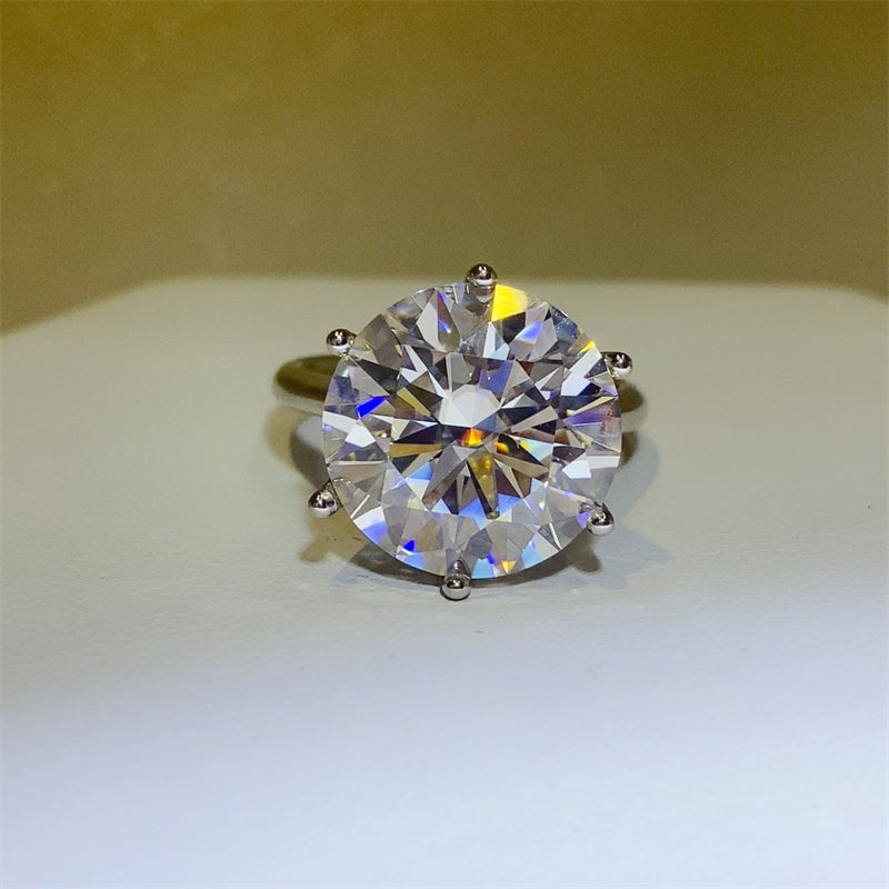 Eternal Bliss: 10 Carat Moissanite 925 Sterling Silver Ring