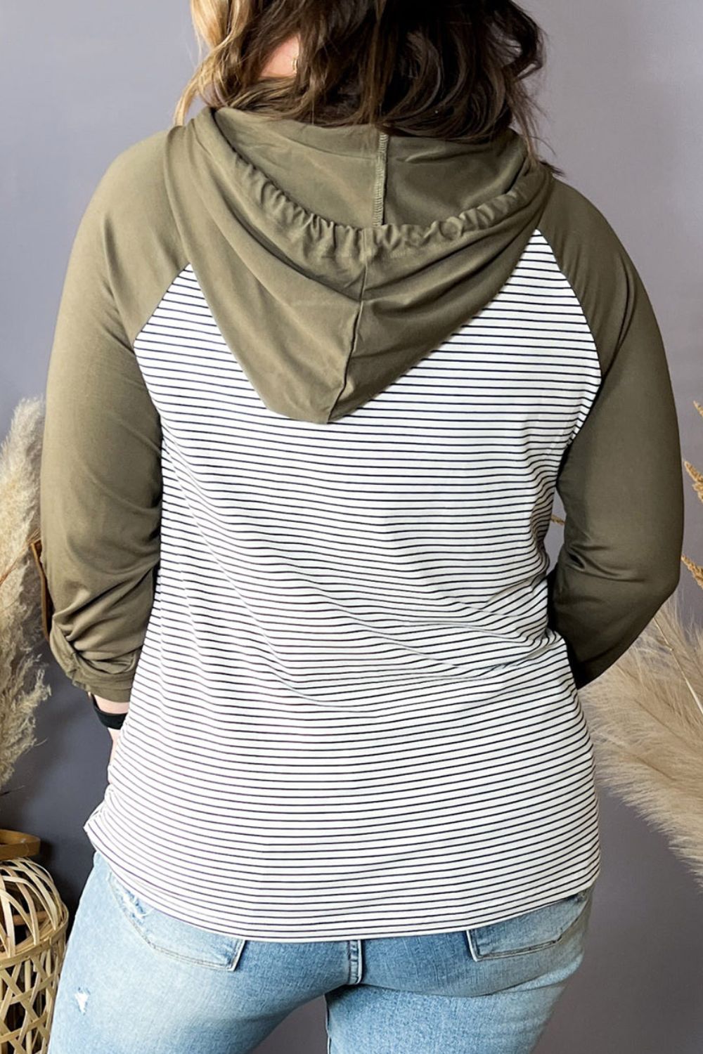 Striped Long Sleeve Hoodie