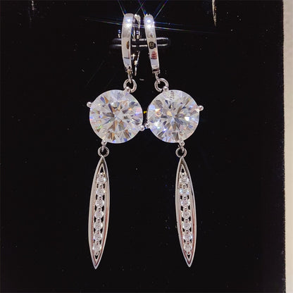 Eternal Radiance: 10 Carat Moissanite 925 Sterling Silver Earrings