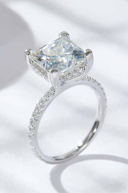 Eternal Edge: 5.52 Carat Moissanite Side Stone Ring